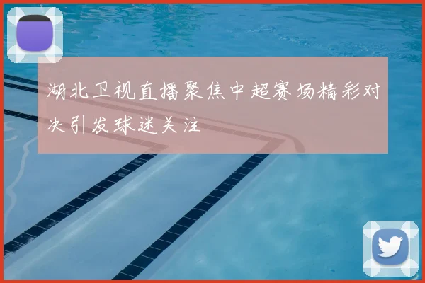 湖北卫视直播聚焦中超赛场精彩对决引发球迷关注